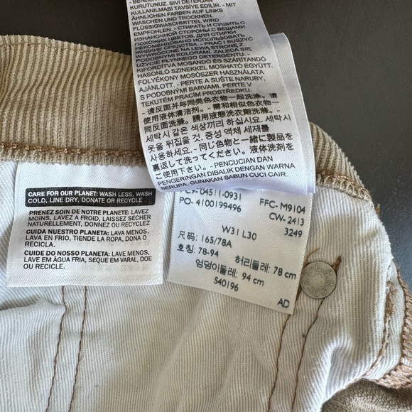 Signature by Levi Strauss Men's Tan Corduroy Pants - Picture 4 of 5